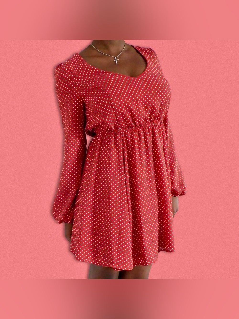Forever 21 Long Sleeve Polka Dot Dress